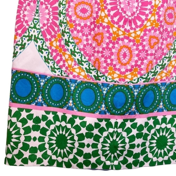 LONDON TIMES Mosaic Print Sleeveless Shift Dress Size 4 in Bright Pink Print - Picture 12 of 14